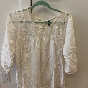 Beautiful lace and cotton blouse